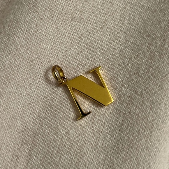 Gold Alphabet Pendant - Letter N - Monica Vinader - Picture 3 of 7